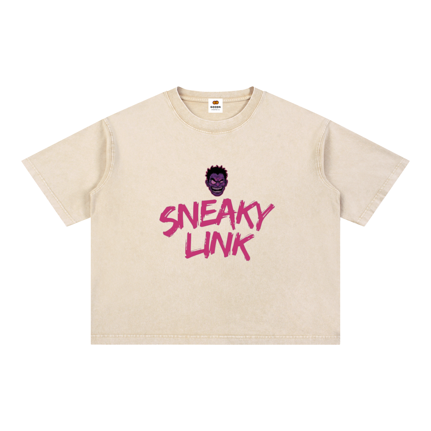 Sneaky Link Mineral-Wash Boxy Tee by GOODS, view 5