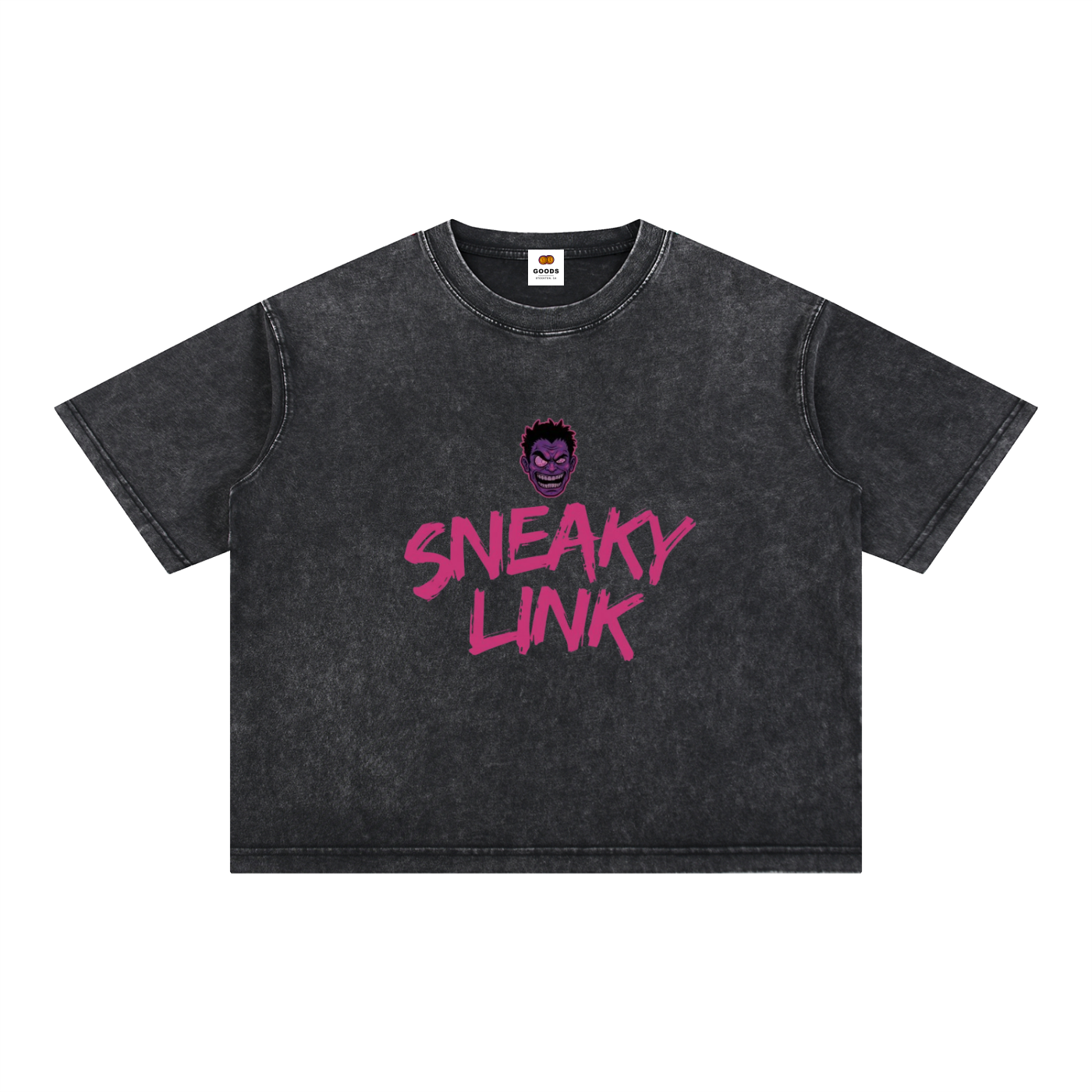 Sneaky Link Mineral-Wash Boxy Tee by GOODS, view 1