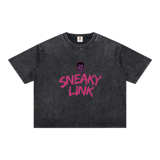Sneaky Link Mineral-Wash Boxy Tee by GOODS, view 1