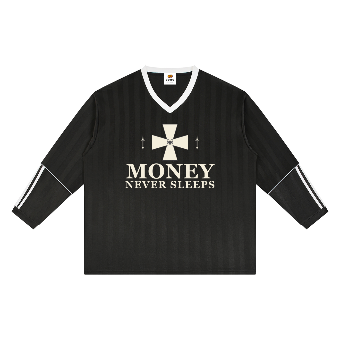 Money Never Sleeps Soccer Jersey by GOODS, view 1