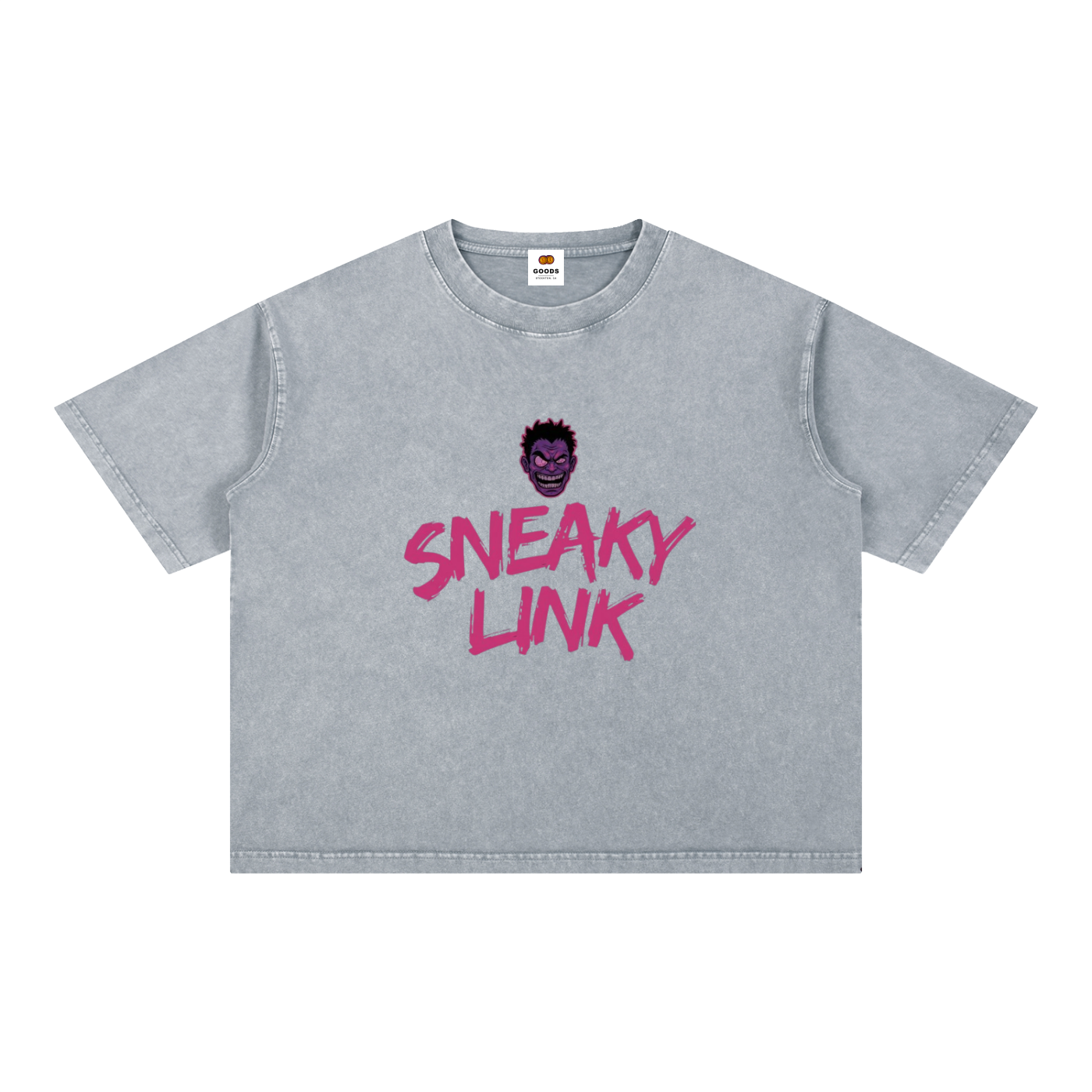Sneaky Link Mineral-Wash Boxy Tee by GOODS, view 3