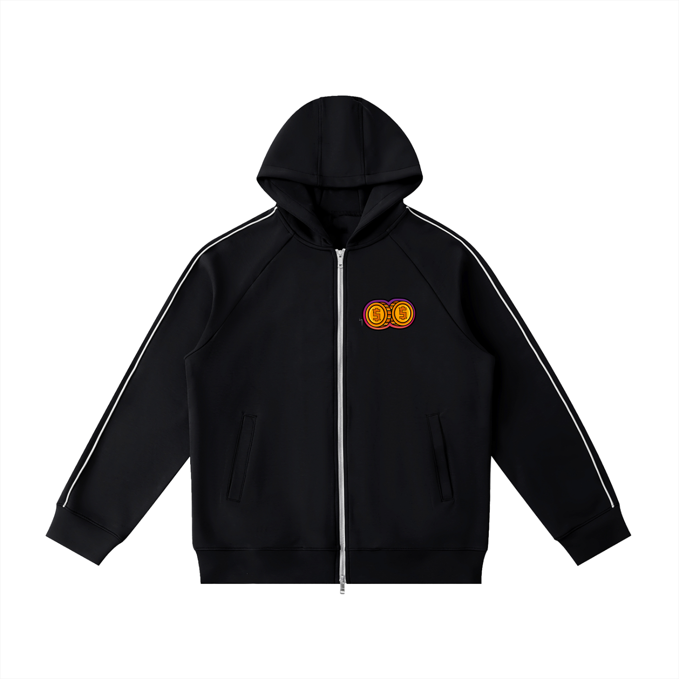 Money Moves Raglan Zip Hoodie by GOODS, view 1
