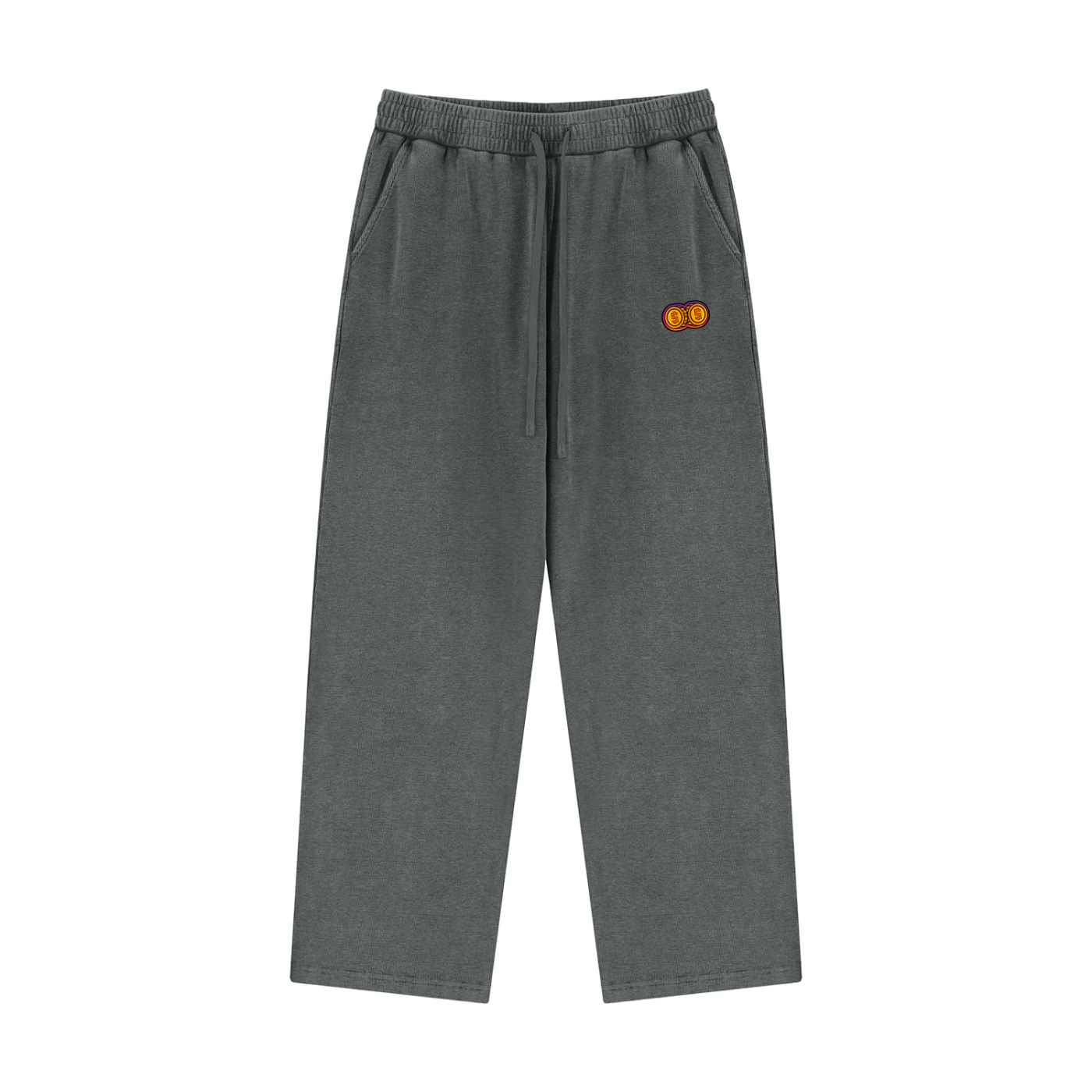Goods Coin Waffle Set in Gray, sweatpants view 1